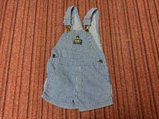 BOYS VINTAGE LIGHTLY WORN OSHKOSH BGOSH HICKORY STRIPED OVERALLS BIBS SIZE 4