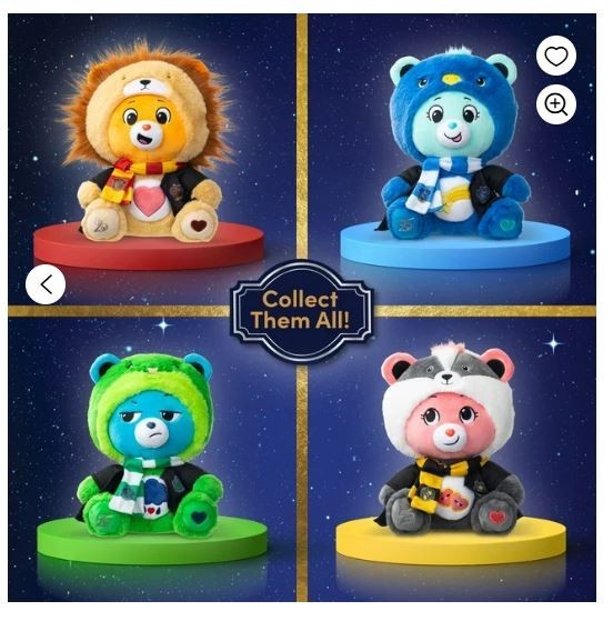 Care Bears X Harry Potter 25 Years of Magic Complete Set of 4 Bears IN HAND NEW