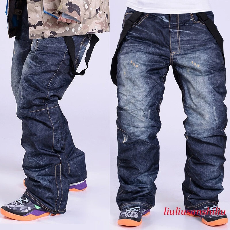 Winter Men's Waterproof Ski Pants Denim Outdoor Snowboard Windproof Snow Pants
Opens in a new window