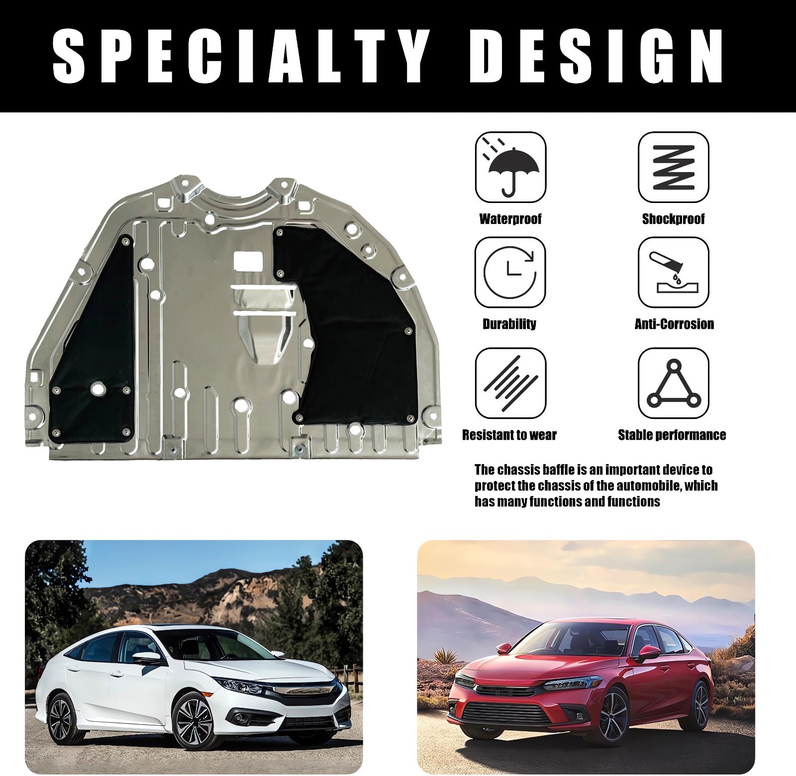 For Honda Civic 2022-2023 Engine Splash Guard Under Car Shield Cover Board New