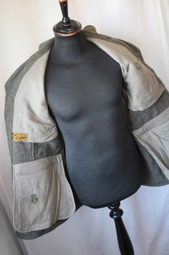 vtg 1952 96 Swedish Army green wool tunic jacket small revival - Picture 15 of 19