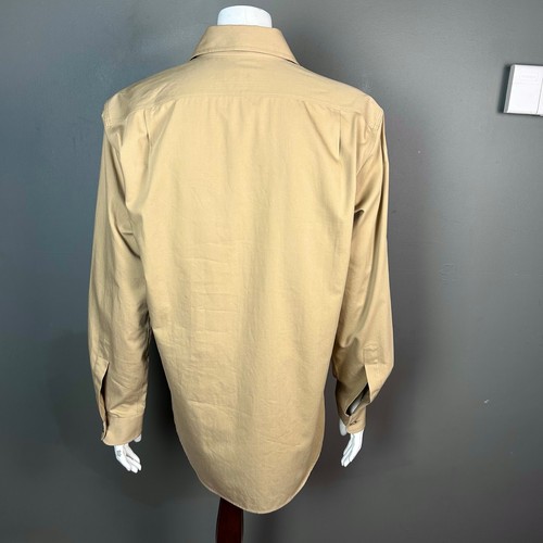 Ralph Lauren Purple Label top shirt Large button up Workshirt Khaki workwear - Picture 7 of 13