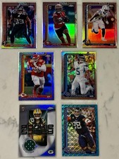 2025 TOPPS CHROME PIGSKIN ROOKIE PATCH BLUE WAVE PURPLE SP /75 /199 CHRIS JONES