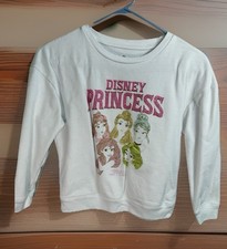 disney princess white sweatshirt Young Girl 9-10