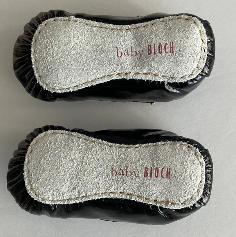 ZAPATO BAILARINA BABY BLOCH CHAROL NEGRO TALLA US 1 (0-3 MESES) CUERO SUPERIOR Y SUELA NUEVO EN CAJA Foto 2 de 4