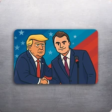 2x3 Charlie Kirk Donald Trump American Flag Political Fridge Refrigerator Magnet