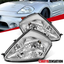 Fit 2000-2005 Mitsubishi Eclipse Headlights Head Lamps Left+Right 01 02 03 04