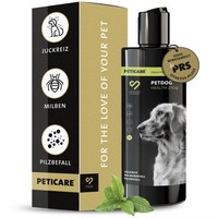Peticare Anti-Parasiten Hunde-Shampoo | Gegen Milben FlöHe Pilze | 250 Ml