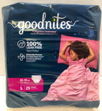 Goodnites Girls Nighttime Underwear, Large 68-95lbs , 25 count