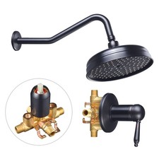 Wholesale Wall Mounted Bath Shower Faucet Rain Shower Mixer Tap Rainfall Head