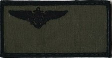 USN Pilot OD Green Nametag Wing Patch A-1