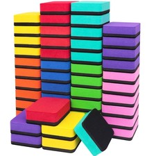 Mini Whiteboard Erasers, 48 Pack Dry Erase Board Erasers, Multicolor