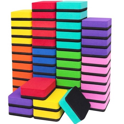 Mini Whiteboard Erasers, 48 Pack Dry Erase Board Erasers, Multicolor