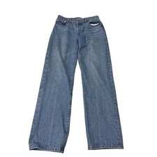 Levis Premium Big E 501 Mens Straight Leg Jeans Light Wash Blue 30x32 Button Fly