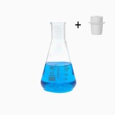 200ml Ordinary Erlenmeyer Flasks w/ Rubber Stopper Teaching School Glassware