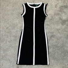 Lauren Ralph Lauren Sleeveless Fitted Dress Black White Contrast size 6