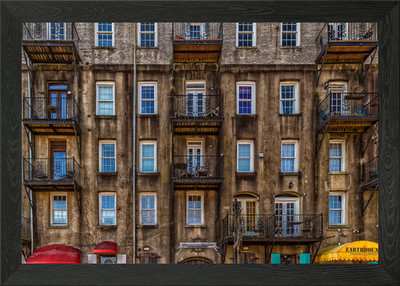 Downtown Savannah Georgia Gerahmtes Wandbild Poster Leinwanddruck Bild