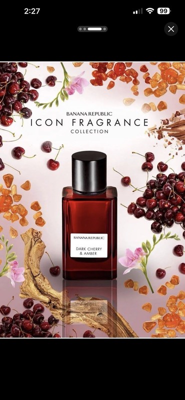 Dark Cherry & Amber by Banana Republic 2.5 oz EDP Perfume Cologne for Unisex NIB