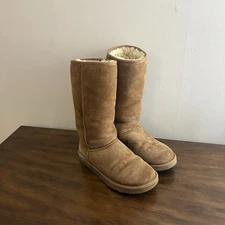 Ugg Women’s Tall Tan Boots Sheepskin Size 9 Warm 