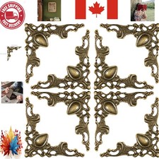 Durable Antique Metal Corner Protectors - 24 Pcs for Books Boxes, Bronze