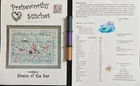 2x Xstitch CHART: PRAISEWORTHY STITCHES Sirens of Sea+Wedding at Cove+fabrc-RQ40