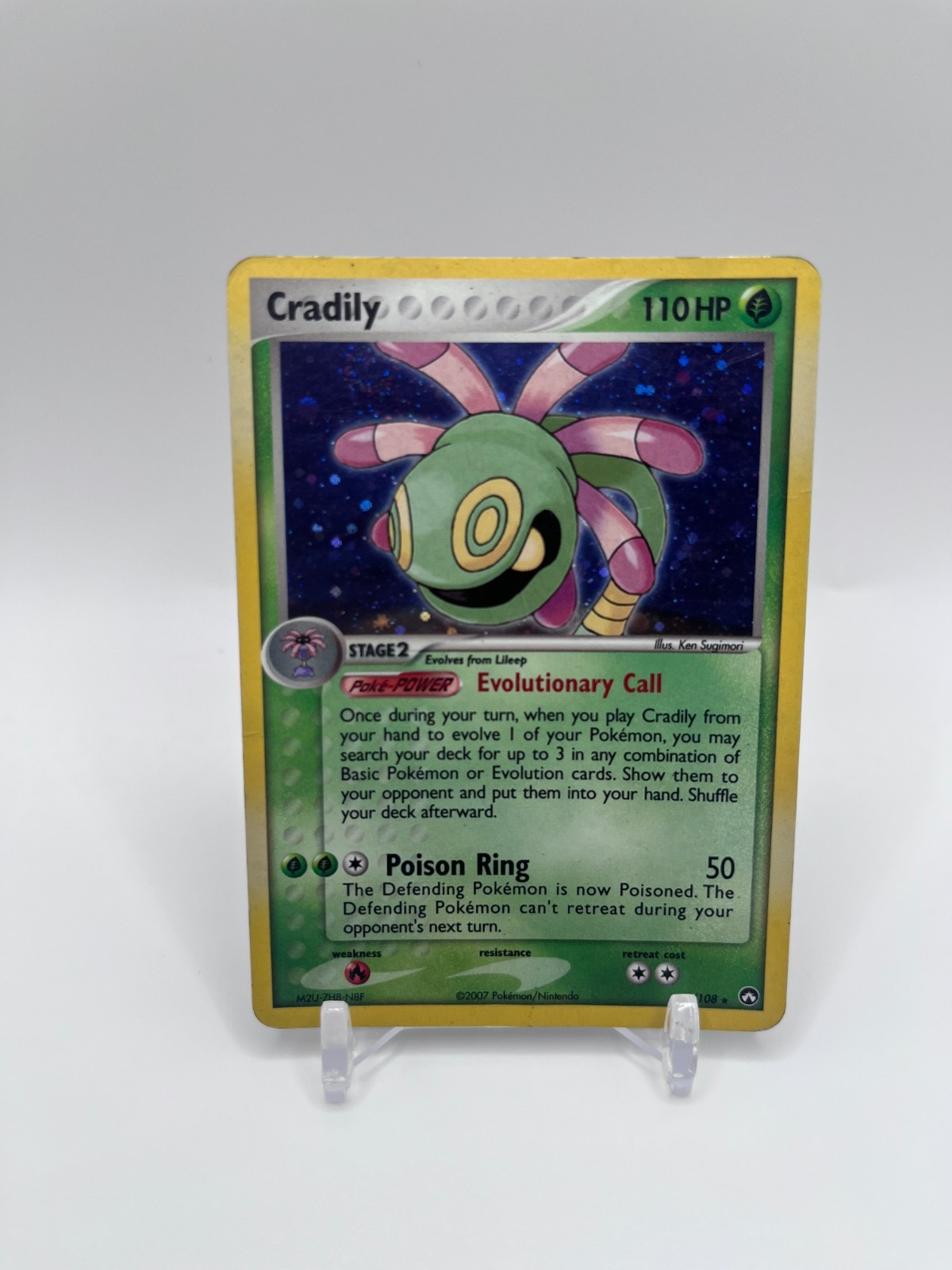Pokemon TCG Cradily 7/108 Holo Rare Power Keepers Swirl🌀HP