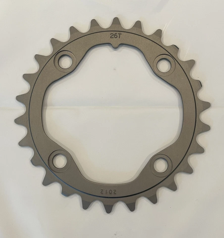 SRAM TruVativ BCD 80mm 26T Chainring  XX X0 X9 X7 39/26T 2x10 Spd CrankSet Gray - Image 3 of 4