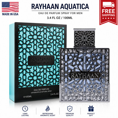 Rayhaan Aquatica Eau de Parfum EDP Spray for Men 3.4 oz 100 ml Fragrance