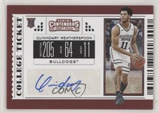 2019 Contenders Draft Picks College Ticket Quinndary Weatherspoon #94 Auto 0c2