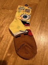 New Kids SpongeBob Soft Socks Size 7-10