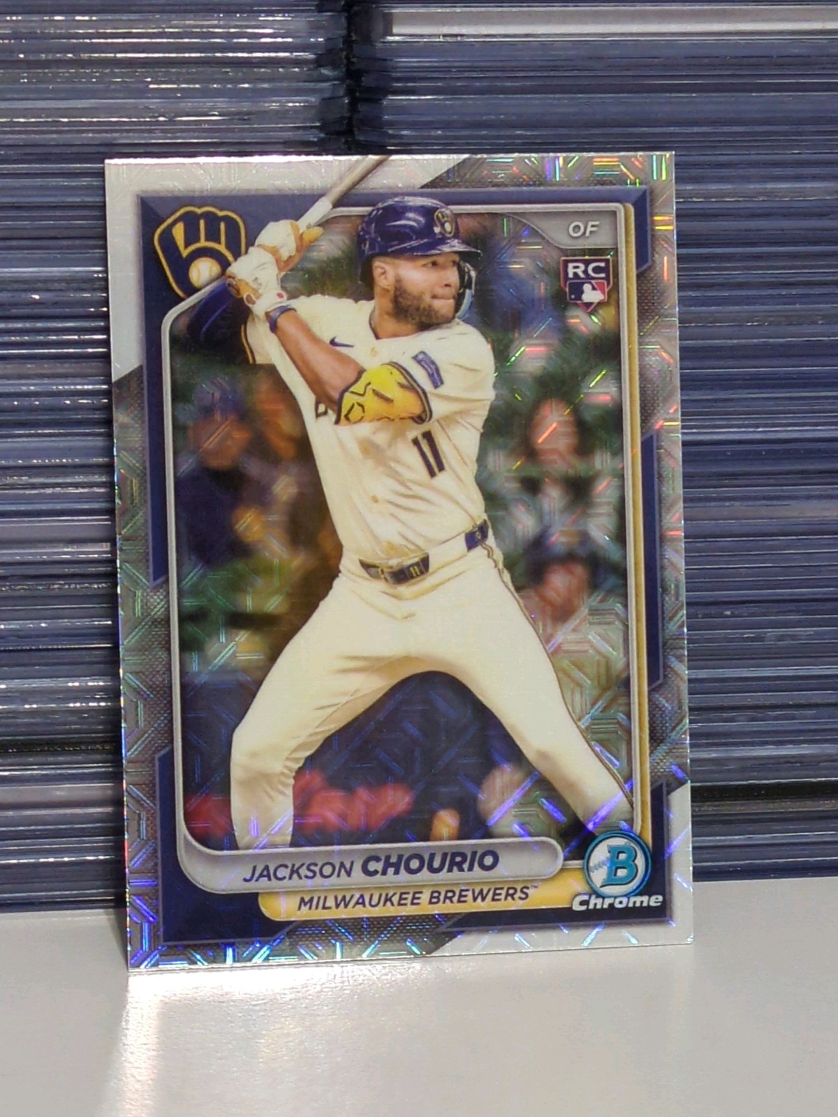 2024 Bowman Chrome - Jackson Chourio #69 Mojo Refractor (RC)
