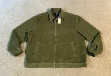 NWT Daniel Cremieux Golf Men's Green Full Zip Corduroy Harrington Jacket - Large