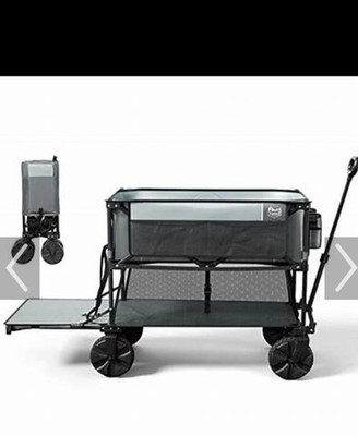 NWT New TIMBER RIDGE 400L Double Decker Folding Heavy Duty Gray Wagon TR-21823-1