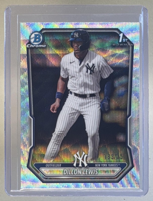 Dillon Lewis 2026 Bowman #BCP-148 Wave Refractor Chrome 1st RC /350