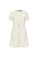 VERSACE Tweed Lurex White Dress New And Authentic