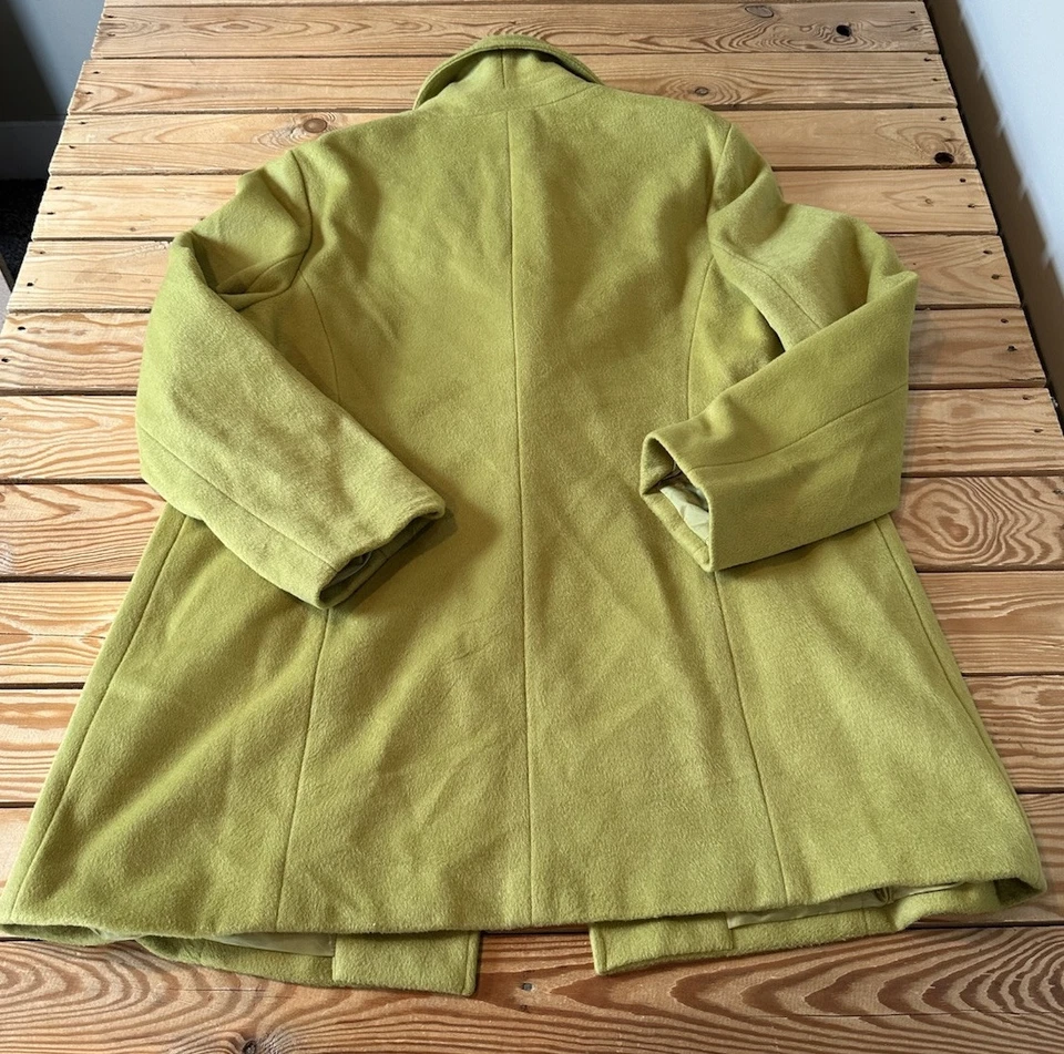 J Jill Women’s Wool Blend Pea coat size XL Yellow AF - Image 2 of 4