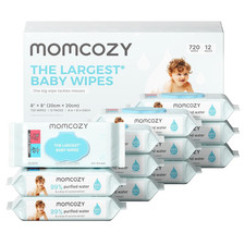 Baby Wipes-Extra Large Size Design, 99 Water Based, Unscented  Hypoallergenic,