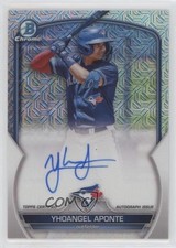 2023 Bowman Chrome Prospect Mega Box Auto Yhoangel Aponte #BMA-YA Auto 02u3