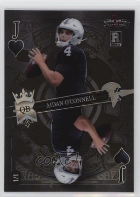 2023 Wild 5 Card Draw Stacked Deck 1/1 Aidan O'Connell #DK-AO Rookie RC 0rd2