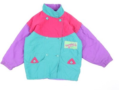 Fusalp Skijacke Mädchen bunt 12 Jahre Retro Winter Colourblock