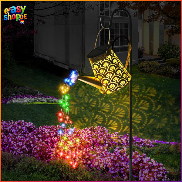 Solar GießKanne Lichterkette Led AußEn Wasserdicht Gartendeko Vintage FüR-image