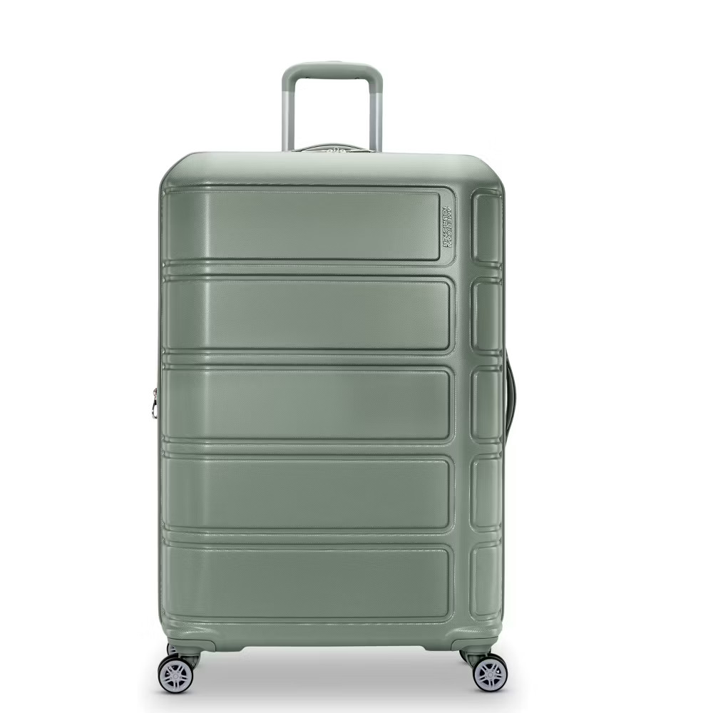 American Tourister Vital Hardside Large Checked Spinner Suitcase - Jade