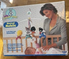 Vtg Baby Looney Tunes Musical Mobile 1995 Tyco Bugs,Tweety, Donald  Sylvester
