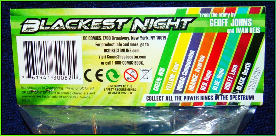 ЗЕЛЕНЫЙ ФОНАРЬ ПОДСВЕТКИ ПИТАНИЯ КОЛЬЦО ЧЕРНЫЙ НОЧЬ SDCC NYCC 2011 ЭКСКЛЮЗИВНЫЙ NISP! - Изображение 4 из 4