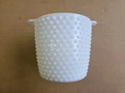 Vintage Milk Glass Hobnail Ice Bucket Anchor Hocking White 6.25" NO LID