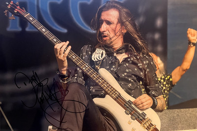 Davey Rimmer Autogramm signed 30x20 Großfoto in Person Uriah Heep Bassist