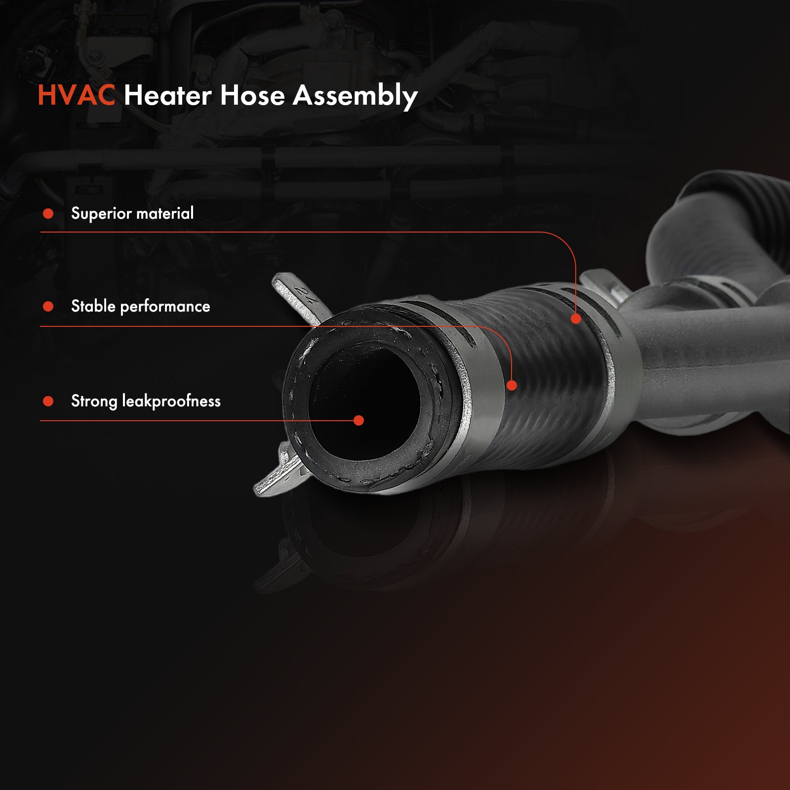 2Pcs HVAC Heater Hose Assy for Chrysler Town & Country Dodge Grand Caravan VW