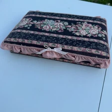 Vintage Floral Sewing Box- Jewlery Box Organization Case Granny Cute