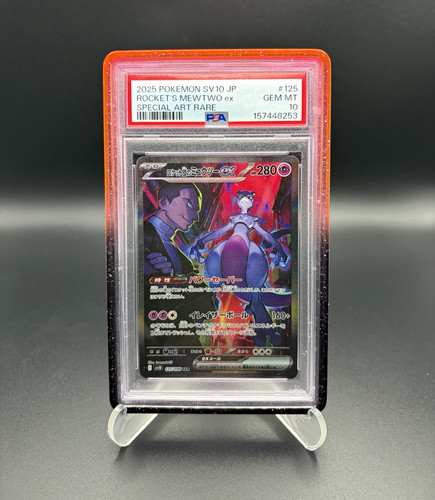 Team Rocket's Mewtwo ex SV10 The Glory of Team Rocket 125/098 SAR JP Holo PSA 10