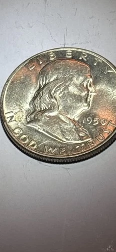 1950-D 50C Franklin Half Dollar Brillant Uncirculated